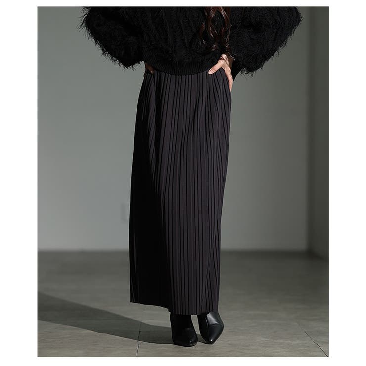 自分好みの丈感で着こなせるプリーツリブタイトスカート レディース ファッション | Sawa a la mode | 詳細画像8 