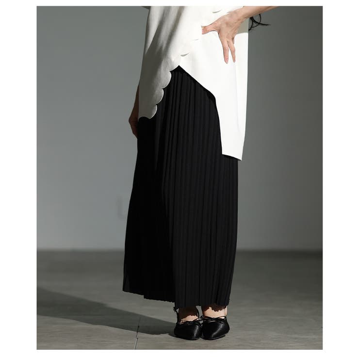 自分好みの丈感で着こなせるプリーツリブタイトスカート レディース ファッション | Sawa a la mode | 詳細画像19 