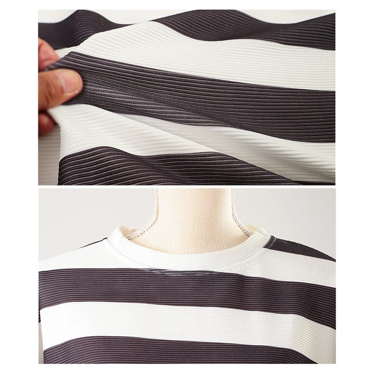 ラフなのにお洒落に決まるボーダーコクーントップス レディース ファッション | Sawa a la mode | 詳細画像23 