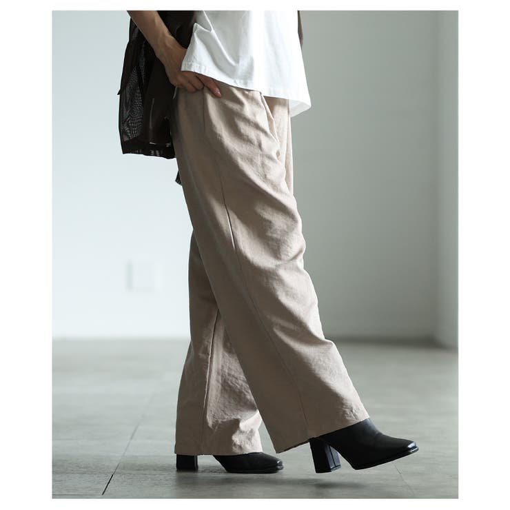 自分サイズが見つかるタックワイドパンツ レディース ファッション | Sawa a la mode | 詳細画像4 