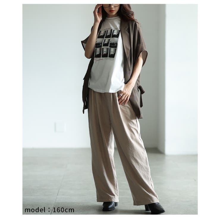 自分サイズが見つかるタックワイドパンツ レディース ファッション | Sawa a la mode | 詳細画像8 