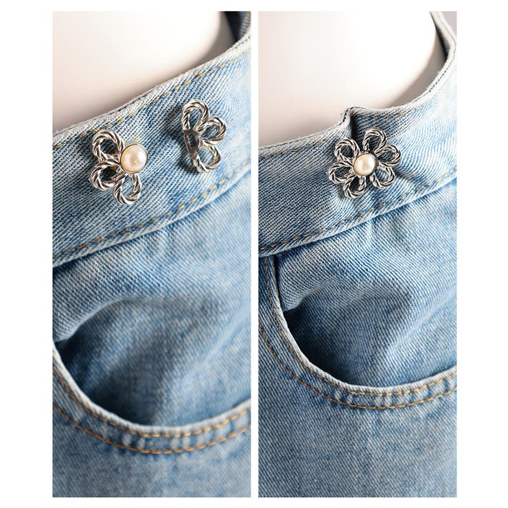 ウエストサイズ自由自在！花モチーフウエスト調節クリッパー レディース ファッショ… | Sawa a la mode | 詳細画像2 