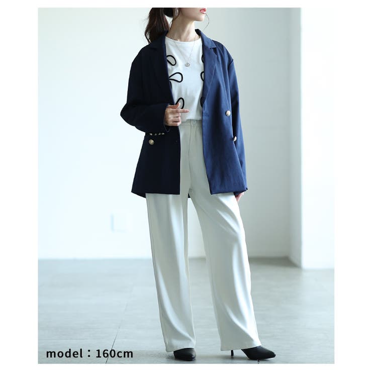 プレッピーマニッシュなブレザーダブルジャケット レディース ファッション | Sawa a la mode | 詳細画像7 
