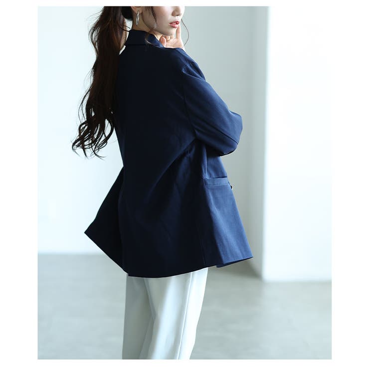 プレッピーマニッシュなブレザーダブルジャケット レディース ファッション | Sawa a la mode | 詳細画像13 