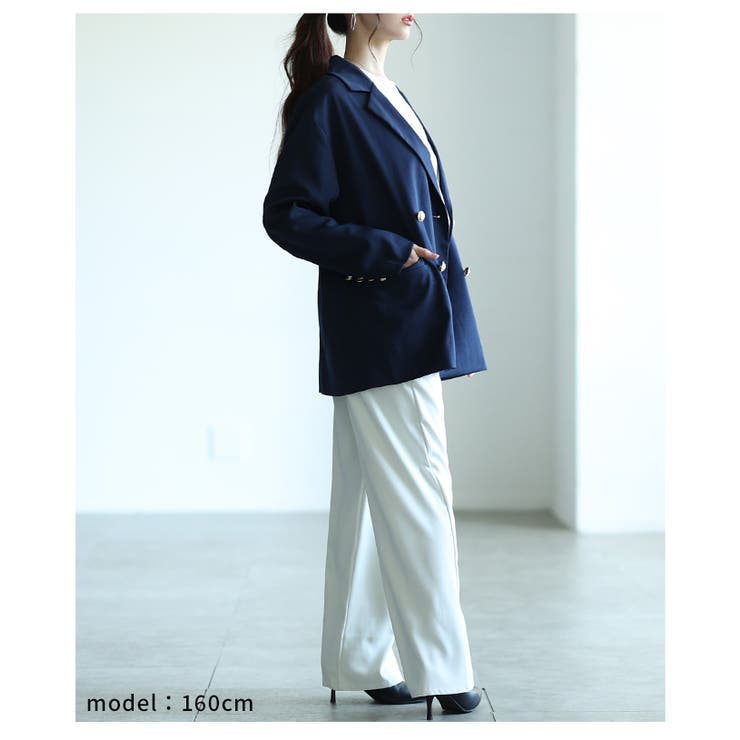 プレッピーマニッシュなブレザーダブルジャケット レディース ファッション | Sawa a la mode | 詳細画像14 
