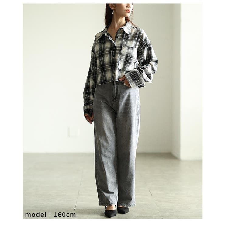 暖かみを感じる起毛チェックショート丈ポケットシャツ レディース ファッション | Sawa a la mode | 詳細画像21 