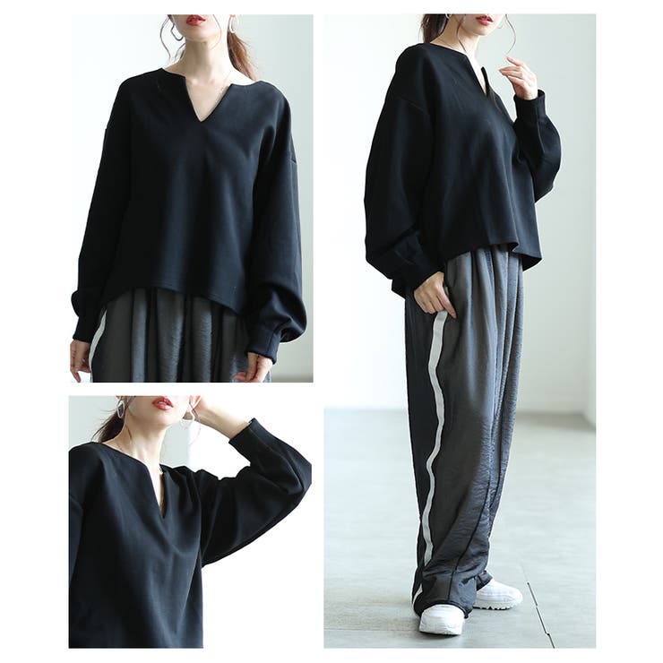 大人が着たいコクーンスリーブVネックプルオーバー レディース ファッション | Sawa a la mode | 詳細画像19 