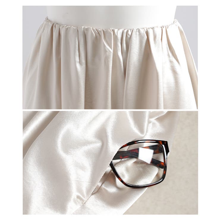 ラグジュアリーに煌めく裾ドロストサテンカーゴパンツ レディース ファッション | Sawa a la mode | 詳細画像23 