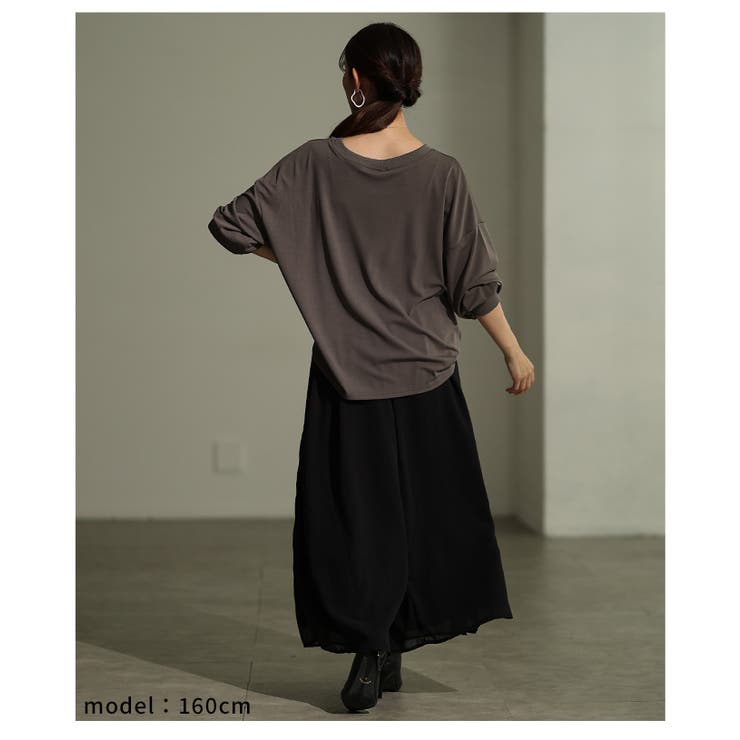 着回し力抜群のプルオーバー×シフォンワイドパンツセットアップ レディース | Sawa a la mode | 詳細画像13 