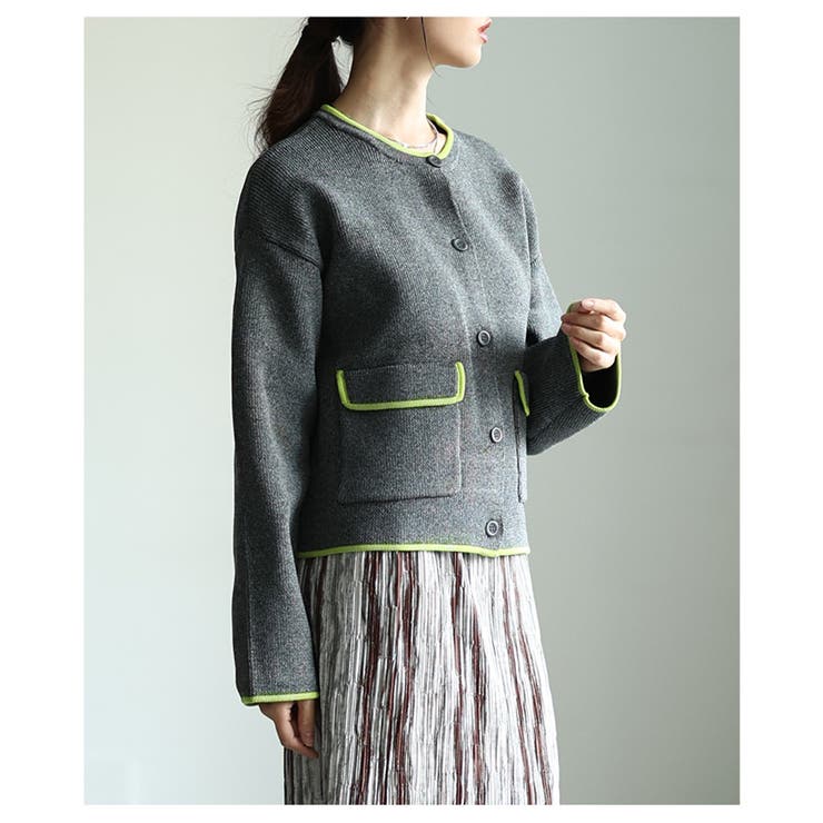 スポンジニットカーディガン レディース ファッション | Sawa a la mode | 詳細画像4 