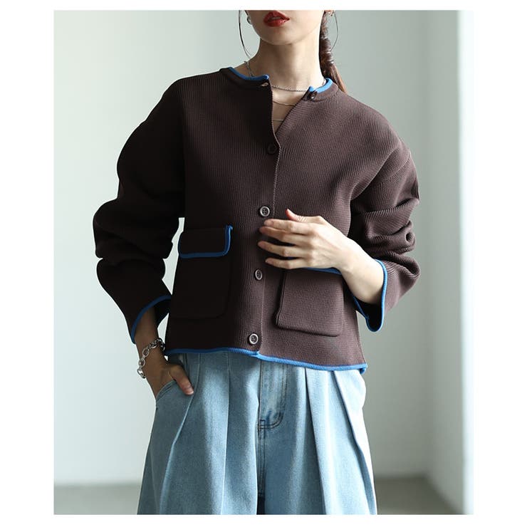 スポンジニットカーディガン レディース ファッション | Sawa a la mode | 詳細画像15 