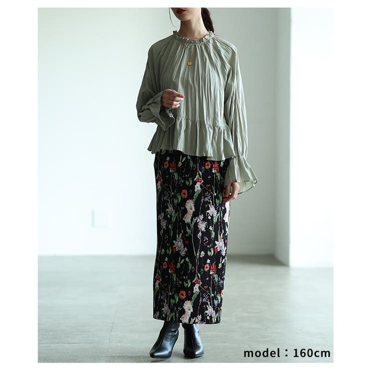 前後で楽しめる2wayシャーリングペプラムブラウス レディース ファッション | Sawa a la mode | 詳細画像7 