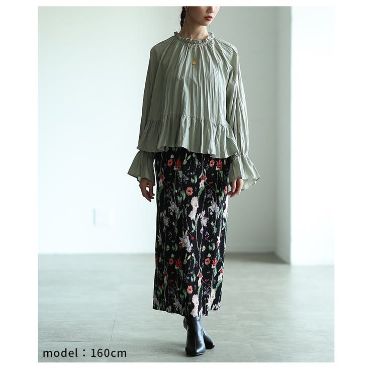 前後で楽しめる2wayシャーリングペプラムブラウス レディース ファッション | Sawa a la mode | 詳細画像13 