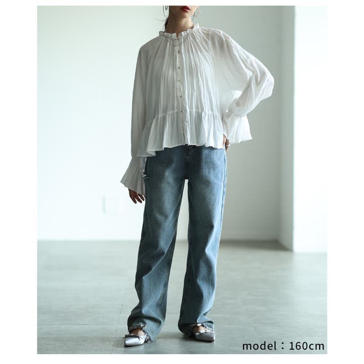 前後で楽しめる2wayシャーリングペプラムブラウス レディース ファッション | Sawa a la mode | 詳細画像21 