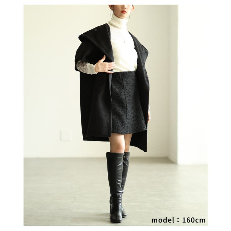 羽織るだけでサマになるフード付きポンチョジャケット レディース ファッション | Sawa a la mode | 詳細画像7 