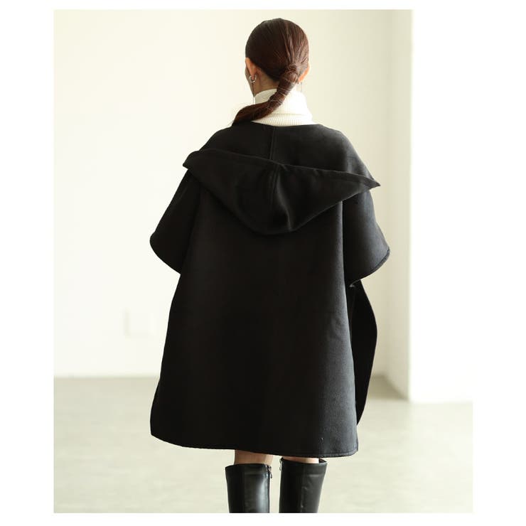 羽織るだけでサマになるフード付きポンチョジャケット レディース ファッション | Sawa a la mode | 詳細画像8 