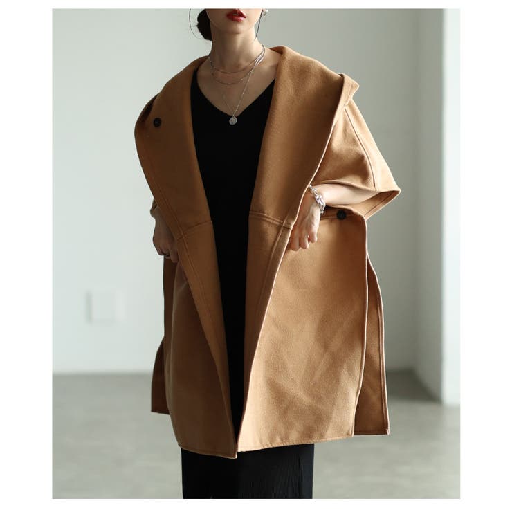 羽織るだけでサマになるフード付きポンチョジャケット レディース ファッション | Sawa a la mode | 詳細画像19 