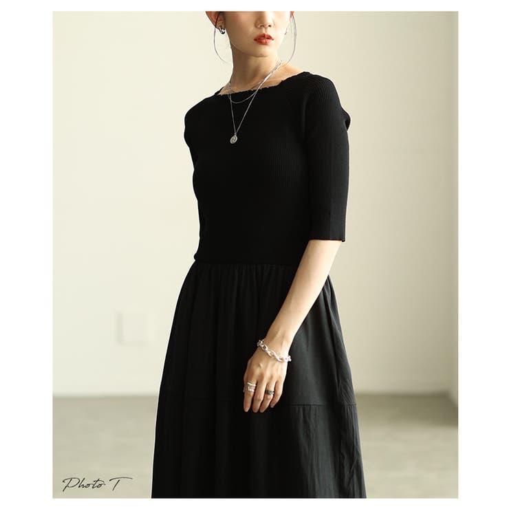 着るだけでシルエット美人なドッキングフレアワンピース レディース ファッション | Sawa a la mode | 詳細画像2 