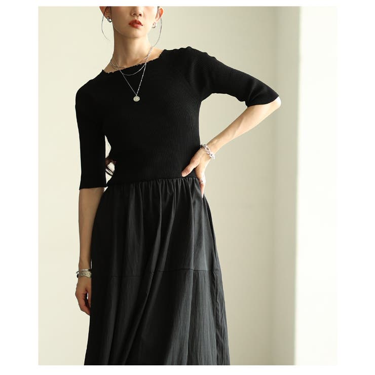 着るだけでシルエット美人なドッキングフレアワンピース レディース ファッション | Sawa a la mode | 詳細画像13 