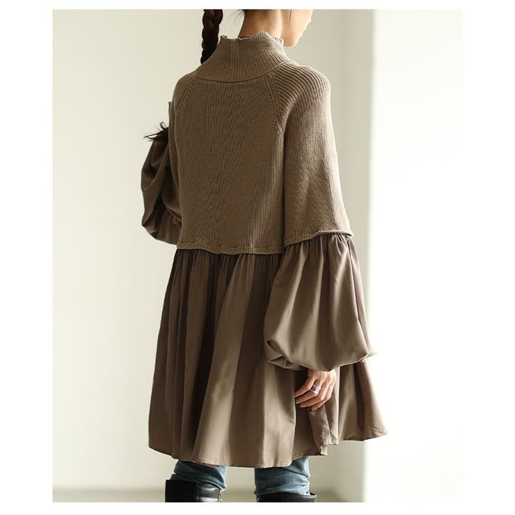 揺れ感楽しむボリュームスリーブチュニック ニット ブラウス | Sawa a la mode | 詳細画像14 