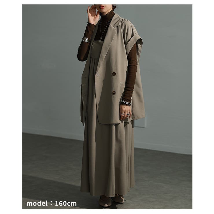 マニッシュに格上げするテーラードダブルジャケット レディース ファッション | Sawa a la mode | 詳細画像10 