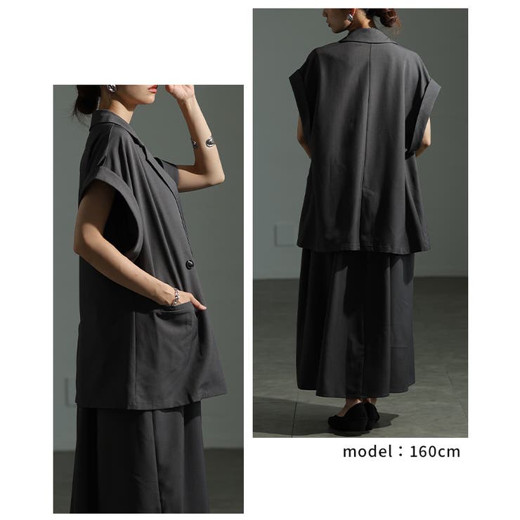 マニッシュに格上げするテーラードダブルジャケット レディース ファッション | Sawa a la mode | 詳細画像15 