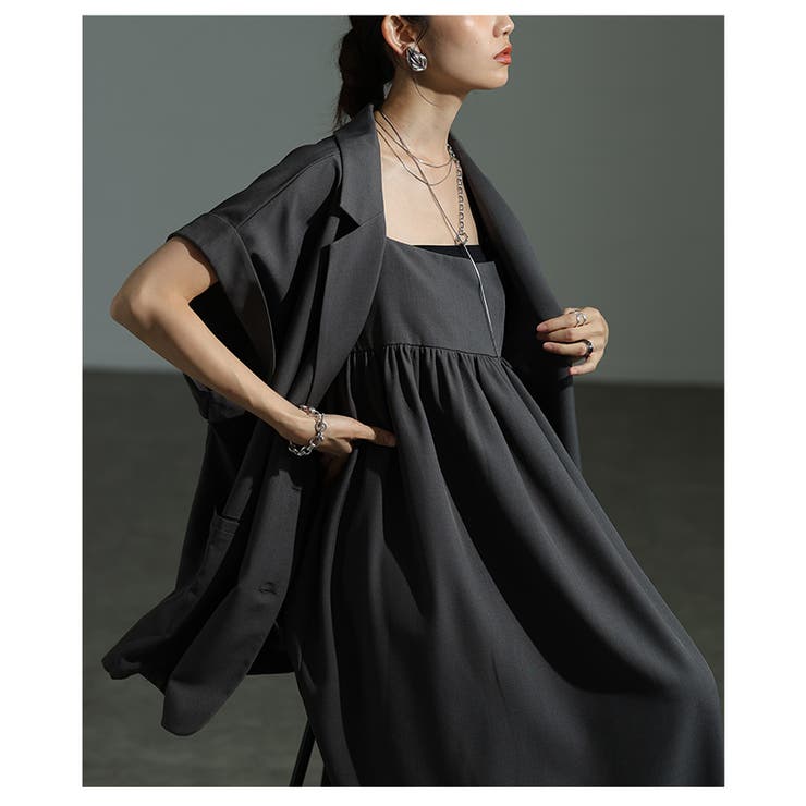 マニッシュに格上げするテーラードダブルジャケット レディース ファッション | Sawa a la mode | 詳細画像21 