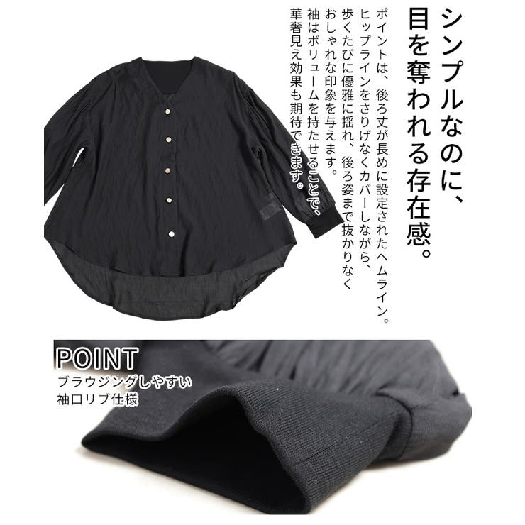 大人の抜け感纏うVネックフィッシュテールシアーブラウス レディース