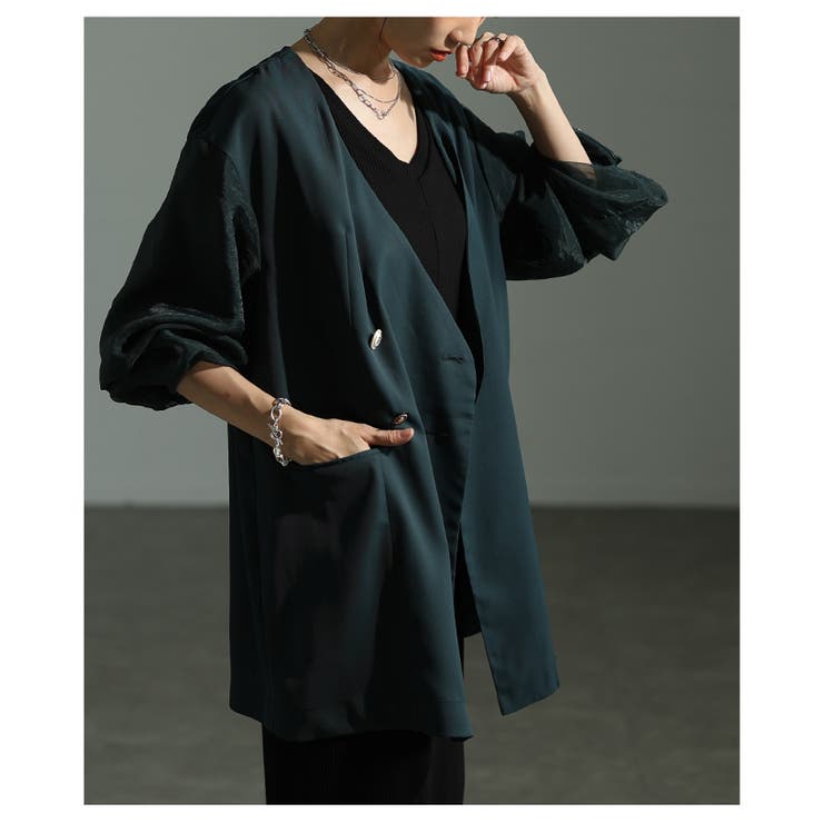 「究極の掛け算」異素材ミックスジャケット レディース ファッション | Sawa a la mode | 詳細画像4 