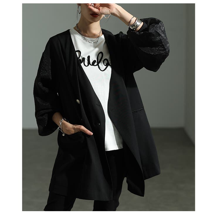 究極の掛け算」異素材ミックスジャケット レディース ファッション