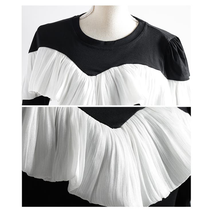 ドラマティックを纏うシフォンフリルカットソートップス レディース ファッション | Sawa a la mode | 詳細画像23 