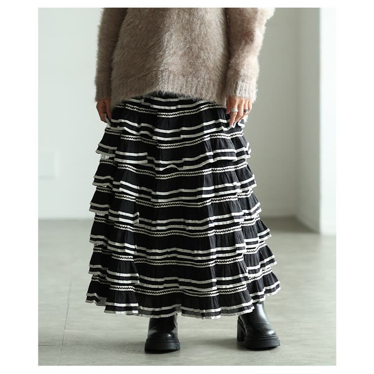 主役級ティアードフリルスカート レディース ファッション | Sawa a la mode | 詳細画像4 