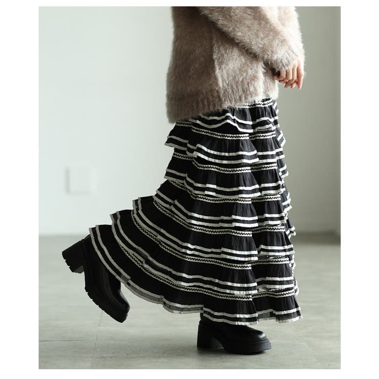 主役級ティアードフリルスカート レディース ファッション | Sawa a la mode | 詳細画像16 