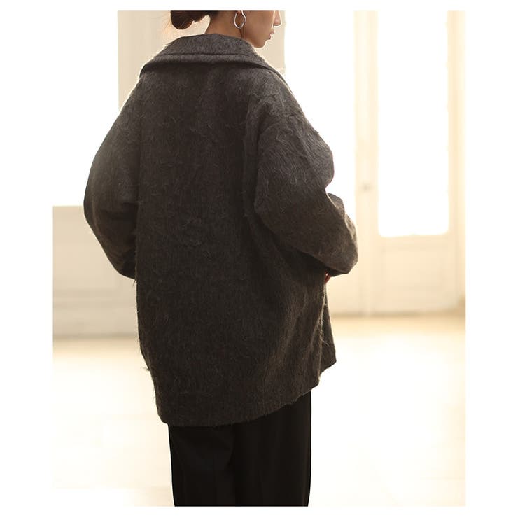 シーズンムード高まるコクーンシルエットシャギーコート レディース ファッション | Sawa a la mode | 詳細画像16 
