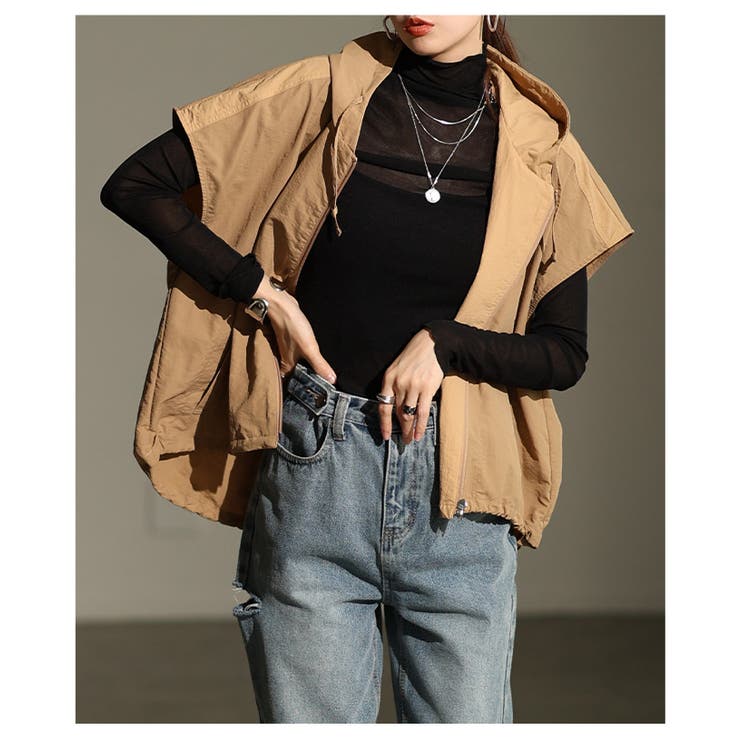ラフに決まるナイロンフードジャケット レディース ファッション | Sawa a la mode | 詳細画像4 