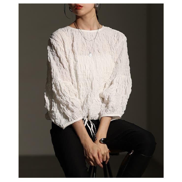 ふんわりシルエットシャーリングブラウス レディース ファッション | Sawa a la mode | 詳細画像12