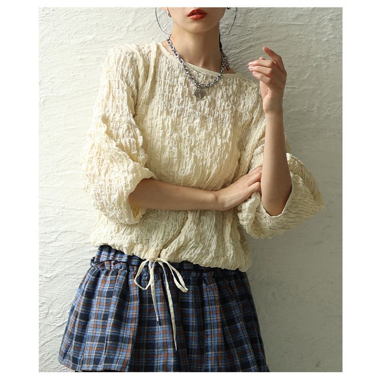 ふんわりシルエットシャーリングブラウス レディース ファッション | Sawa a la mode | 詳細画像15