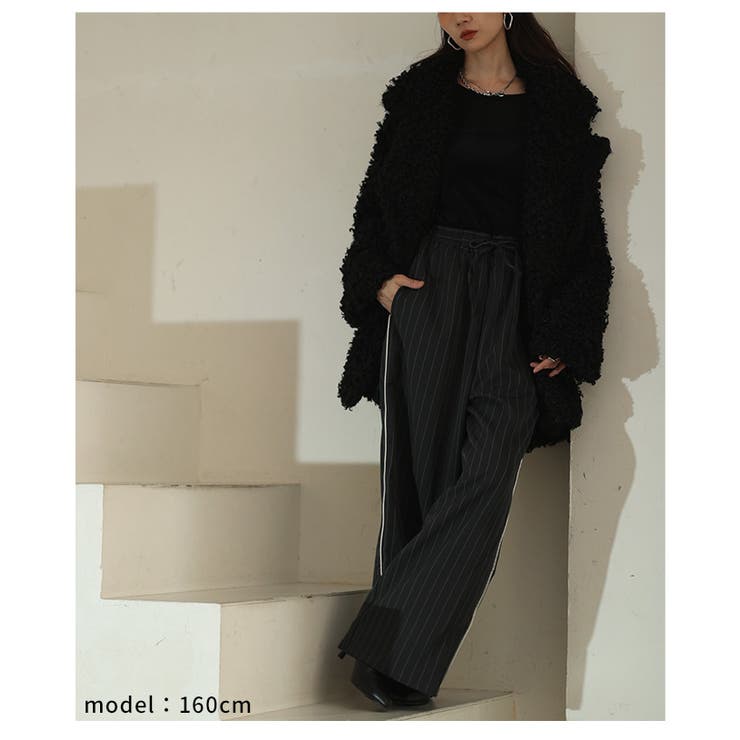 リュクスな気分高まるプードルファーダブルミドルコート レディース ファッション | Sawa a la mode | 詳細画像12 