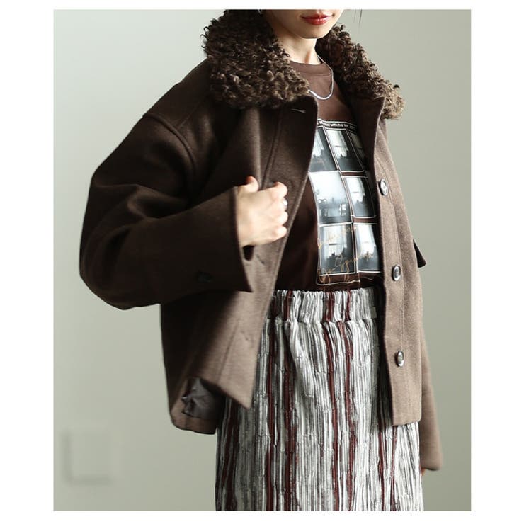 おしゃれで暖かボアカラージャケット アウター レディース | Sawa a la mode | 詳細画像8 