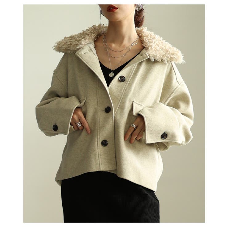 おしゃれで暖かボアカラージャケット アウター レディース | Sawa a la mode | 詳細画像18 