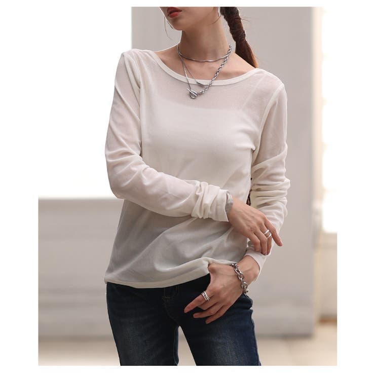 後ろ姿で差をつけるシアーベロアバックオープンプルオーバー レディース ファッション | Sawa a la mode | 詳細画像8 