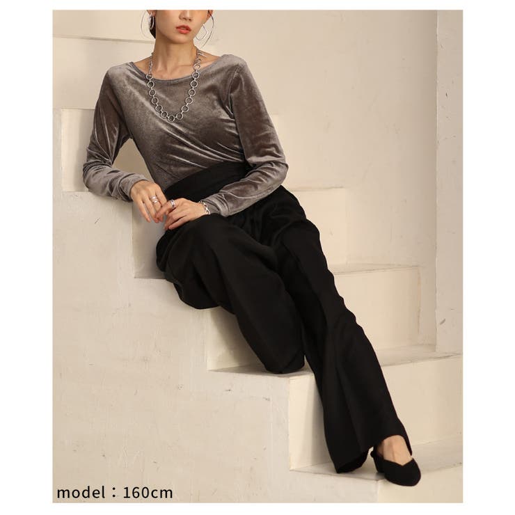 後ろ姿で差をつけるシアーベロアバックオープンプルオーバー レディース ファッション | Sawa a la mode | 詳細画像15 