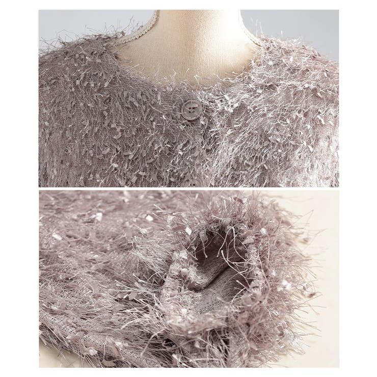 主役に魅せるフェザーニットクロップドカーディガン レディース ファッション | Sawa a la mode | 詳細画像23 