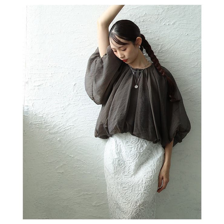 ふわり心ときめくオーガンジーバルーンシルエットブラウス レディース ファッション | Sawa a la mode | 詳細画像10 