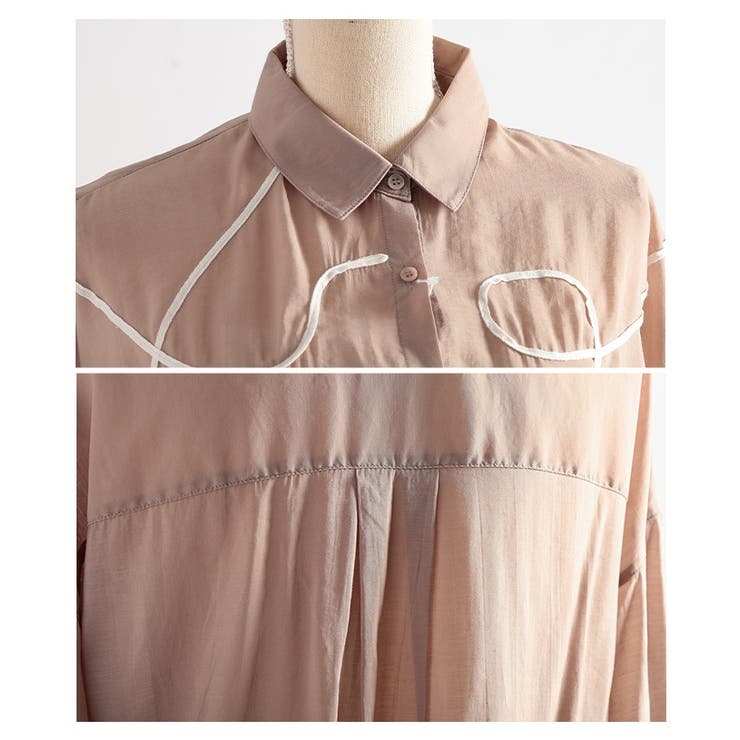 表情を豊かにするランダムコード刺繍シアーシャツ レディース ファッション | Sawa a la mode | 詳細画像23 