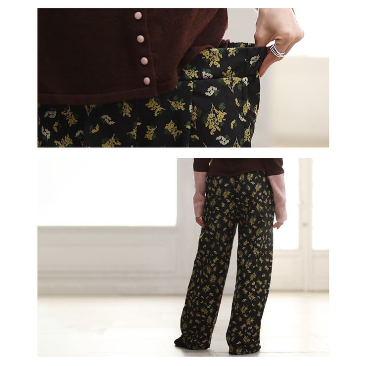 ポジティブコーデが決まる小花柄プリントワイドパンツ レディース ファッション | Sawa a la mode | 詳細画像5 
