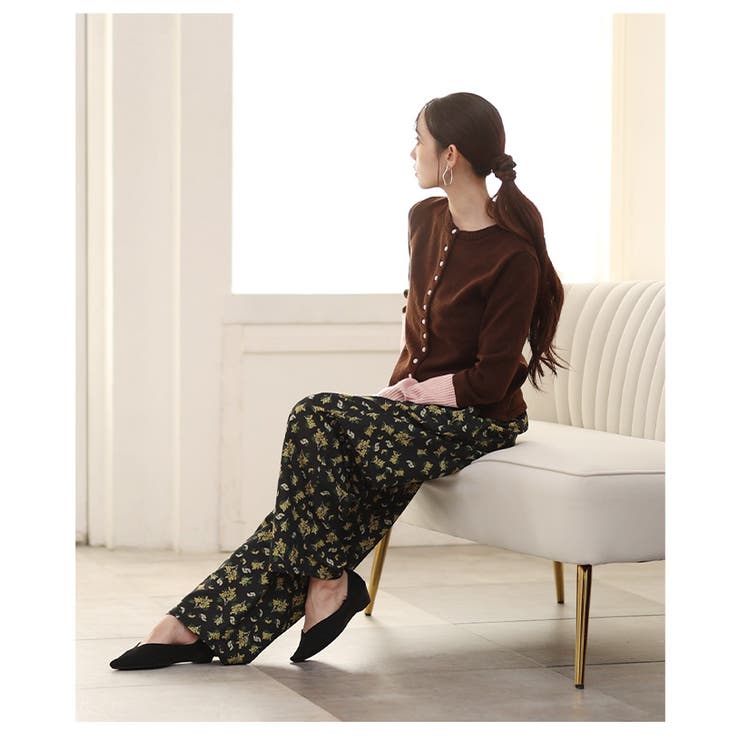 ポジティブコーデが決まる小花柄プリントワイドパンツ レディース ファッション | Sawa a la mode | 詳細画像8 