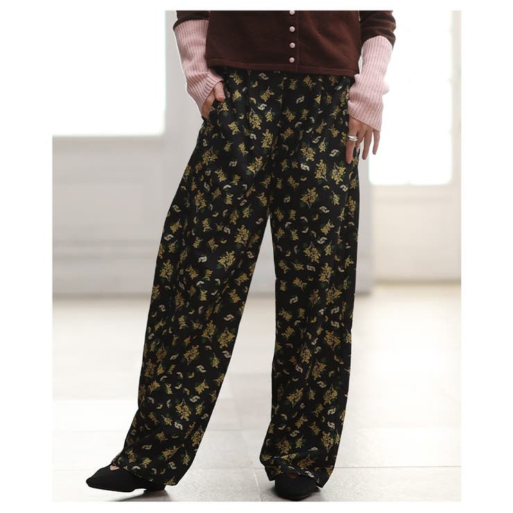 ポジティブコーデが決まる小花柄プリントワイドパンツ レディース ファッション | Sawa a la mode | 詳細画像10 