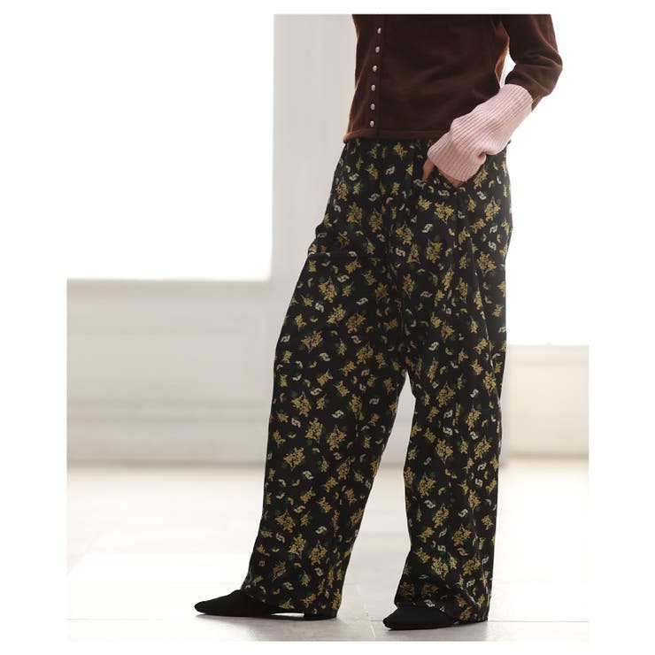 ポジティブコーデが決まる小花柄プリントワイドパンツ レディース ファッション | Sawa a la mode | 詳細画像12 