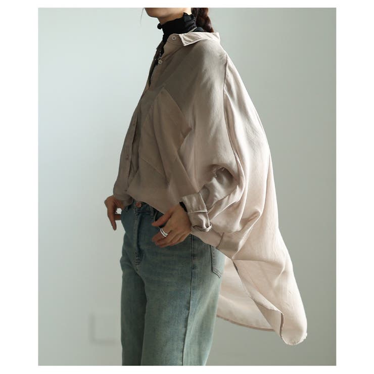 光と影で魅せるニュアンスカラードルマンシアーシャツ レディース ファッション | Sawa a la mode | 詳細画像7 